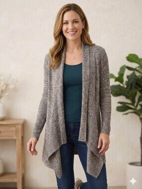 BELLDINI Open Sweater, Long Cut Hem, Cut-Out on the Boddess, Size XL